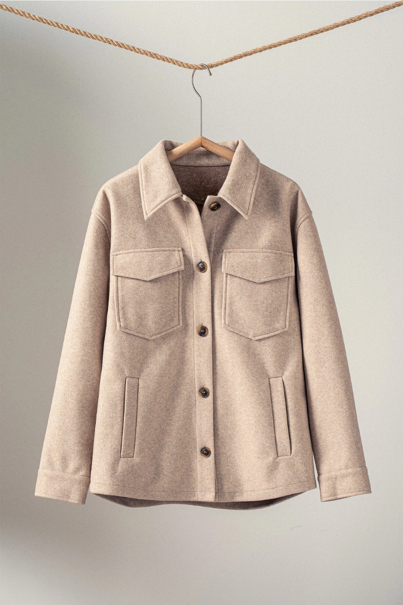 Wool Blend Shacket Jacket