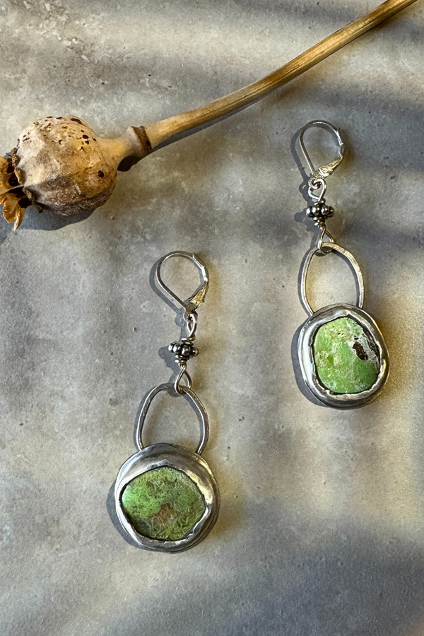 Gaspeite Nugget Earrings