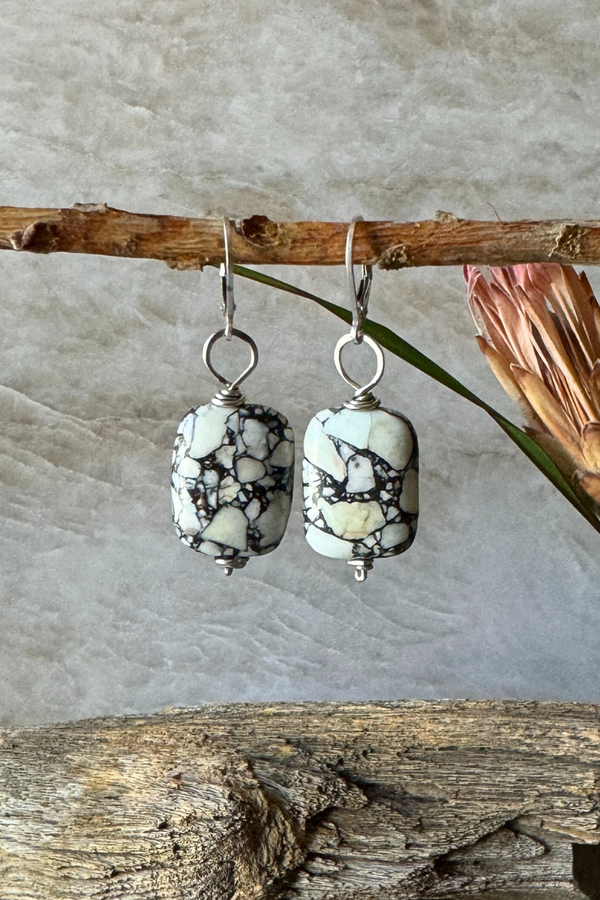 White Buffalo Earrings