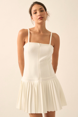 Pleated Mini Dress