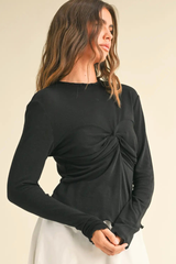 Twisted Ruched Detail Top