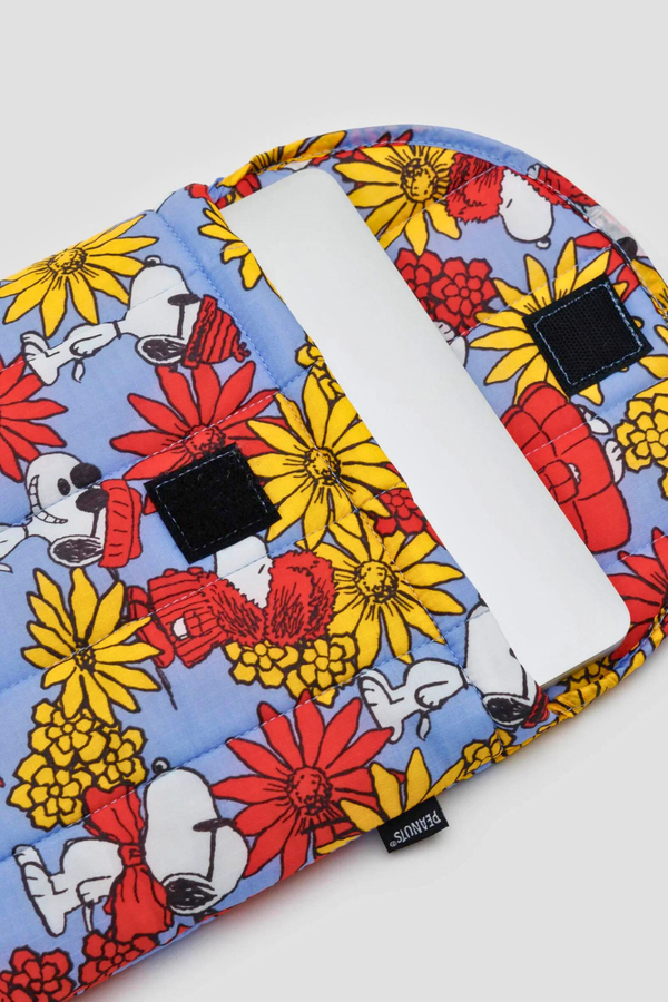 Floral Snoopy Puffy Laptop Sleeve 13"/14"