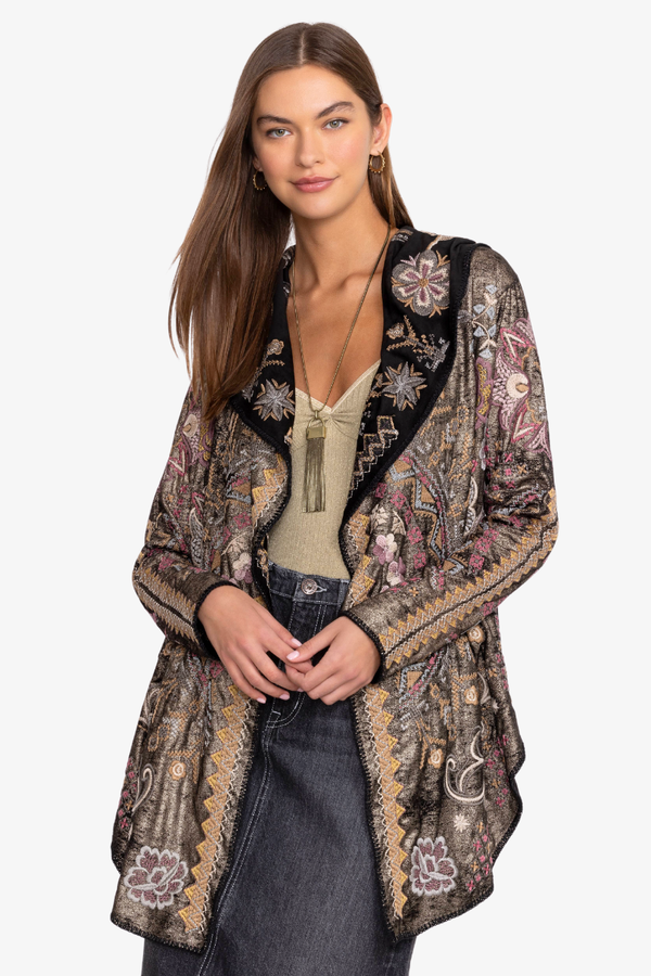Biya Metallic Short Hoodie