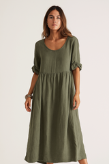 Perfectly Simple Linen Dress
