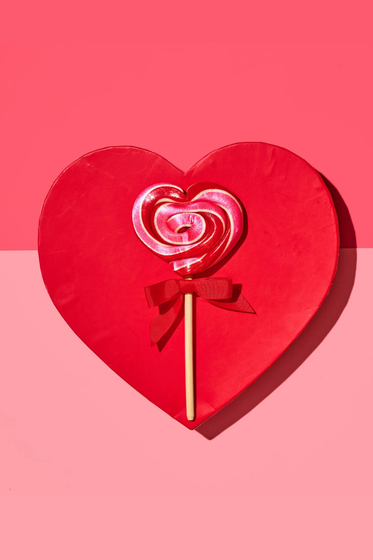 Wild Cherry Heart Lollipop