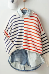Striped Block Knit Sweater