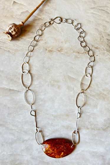 Amber Eye Necklace