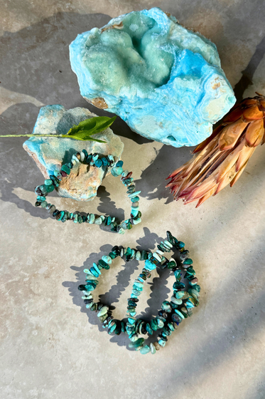 Chrysocolla Chip Bracelet
