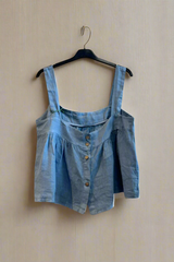 Linen Button Tank