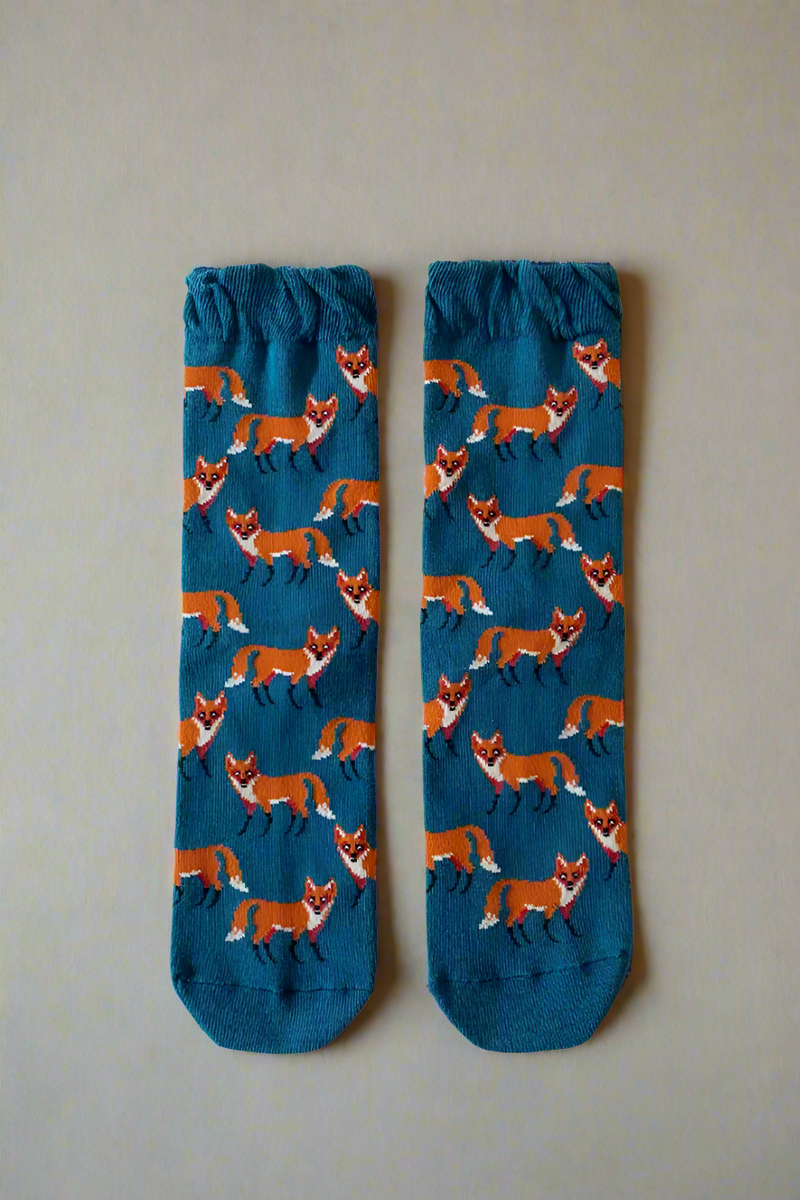 Foxy Animal Crew Socks