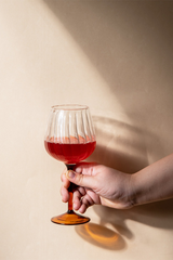 Ribbed Goblet Wine Glass