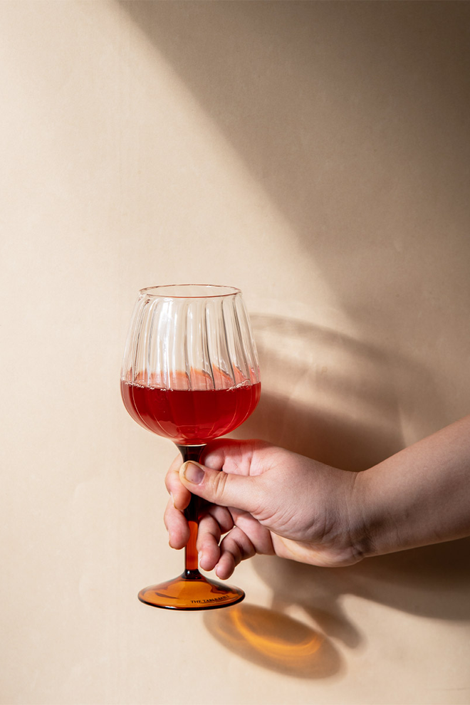 Ribbed Goblet Wine Glass