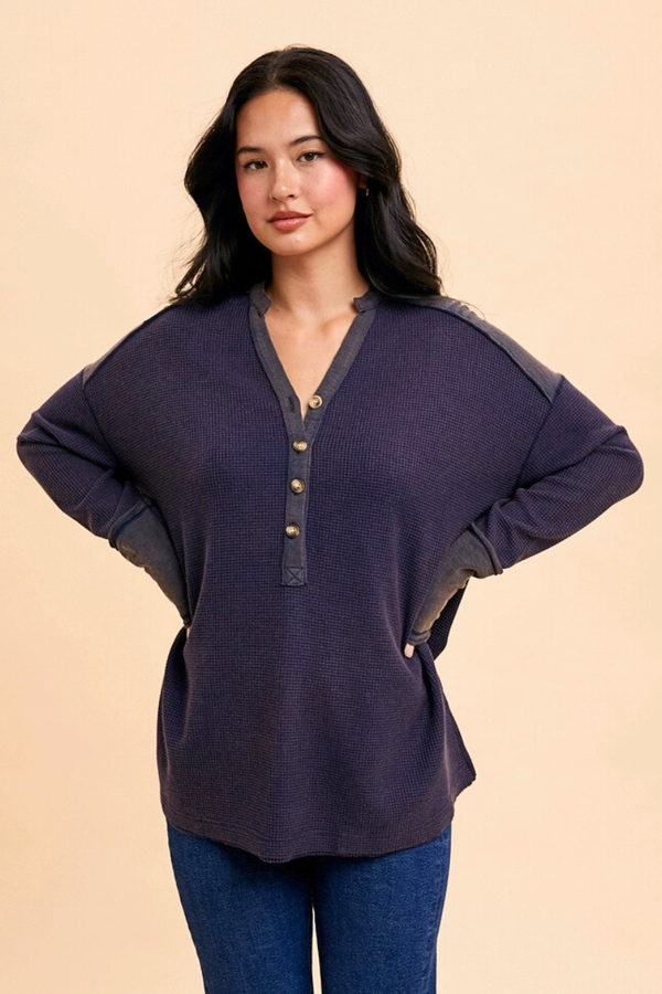 Washed Thermal Henley