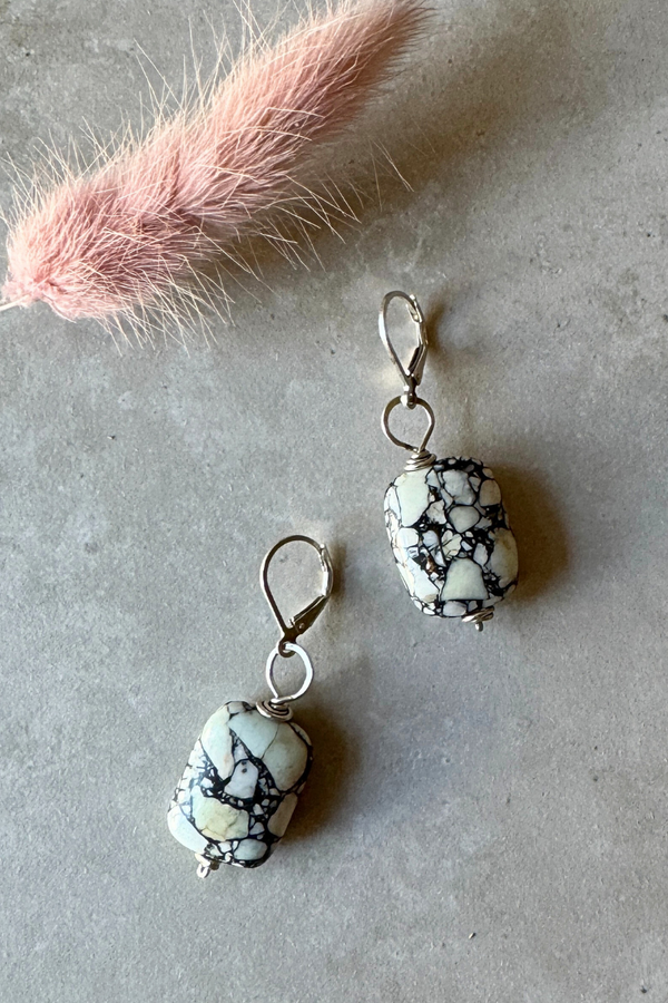 White Buffalo Earrings