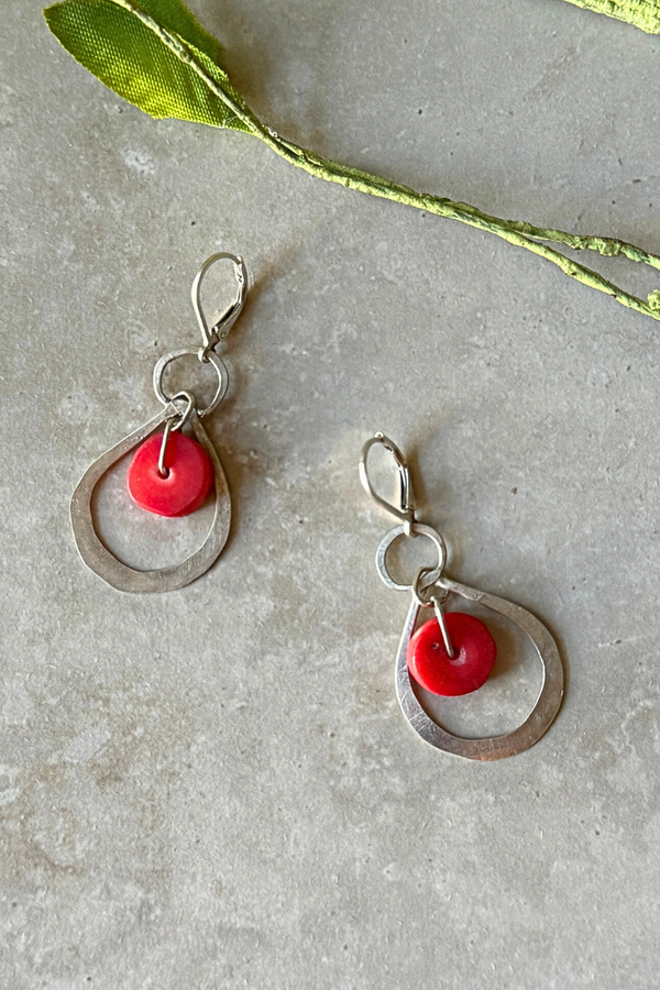 Coral & Oval Sterling
