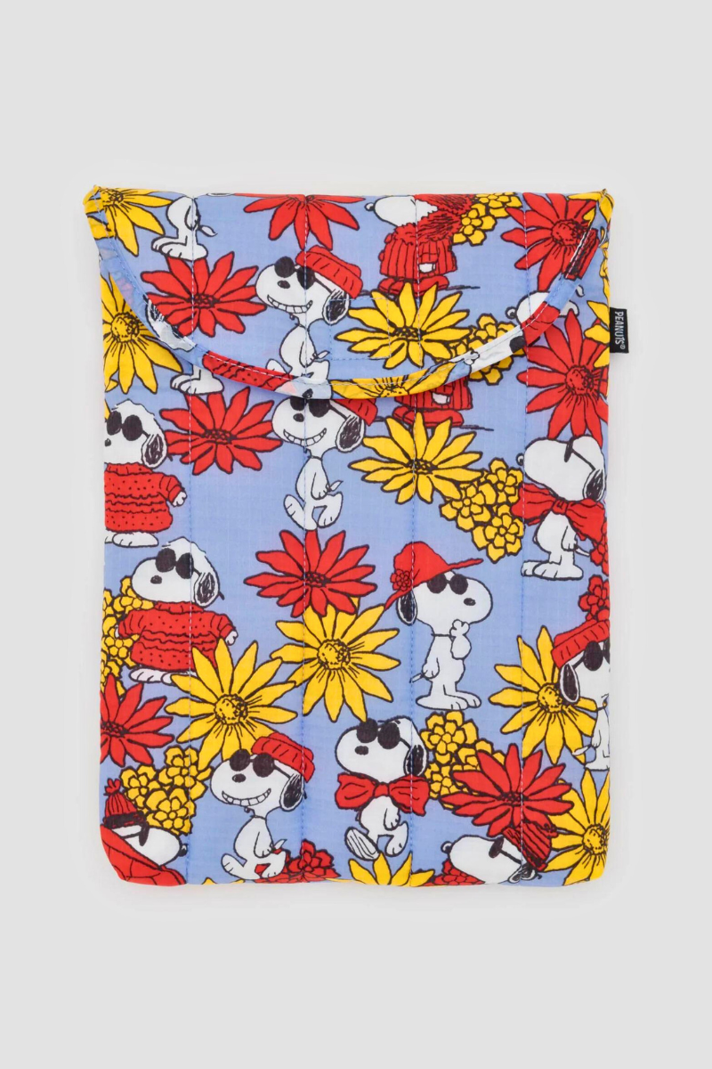 Floral Snoopy Puffy Laptop Sleeve 13"/14"