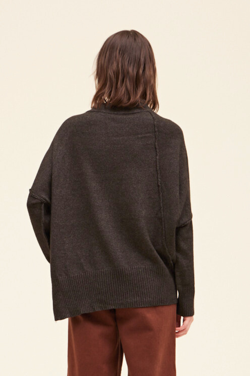 Asymmetrical Side Slit Sweater