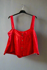 Linen Button Tank
