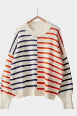 Striped Block Knit Sweater