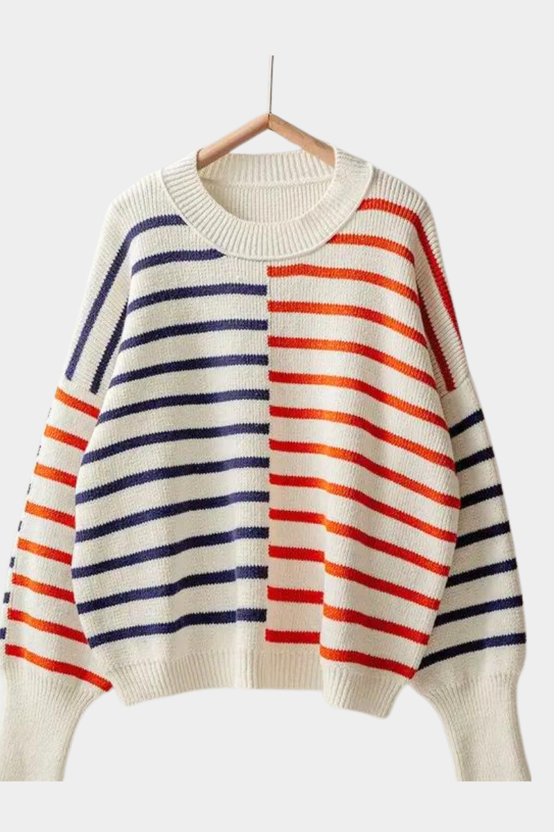 Striped Block Knit Sweater