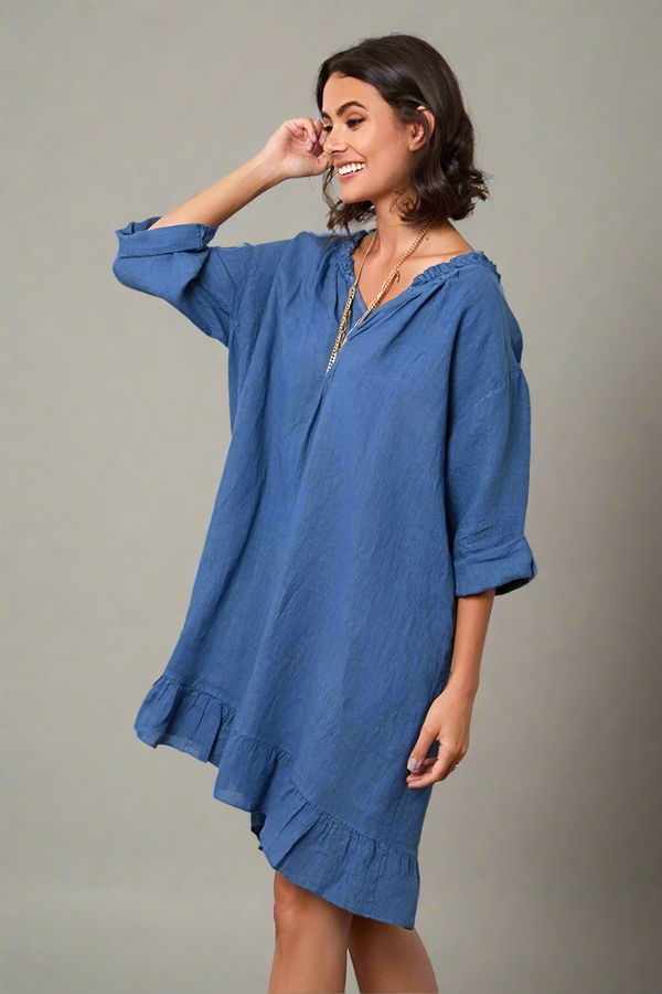 3/4 Sleeve Linen Dress
