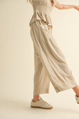 Rayon Smock Waist with Pocket Pants