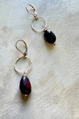 Black Opal Nugget Earrings