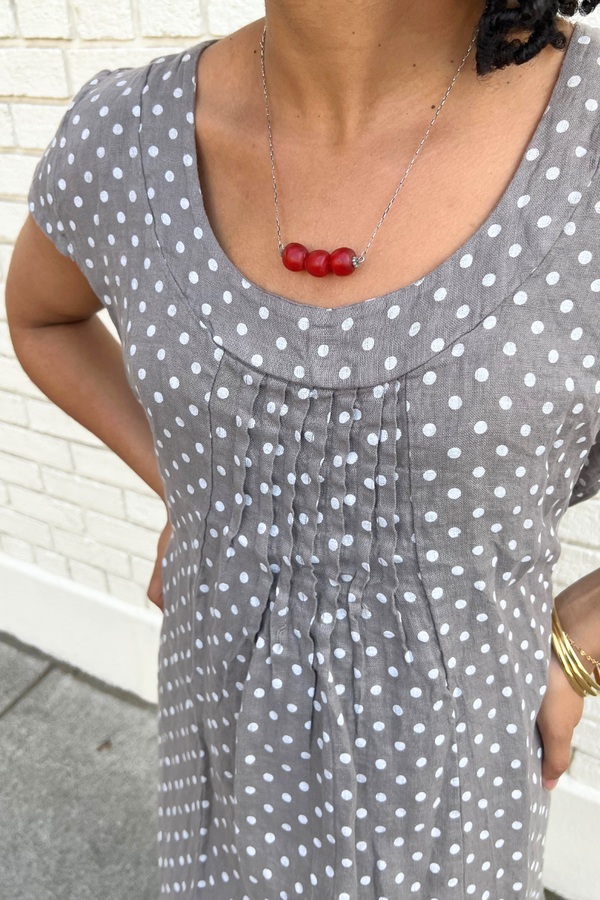 Polka Dot Linen Dress