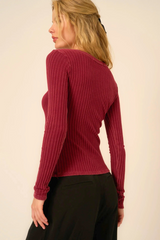 What's The Scoop Washed Rib Longsleeve