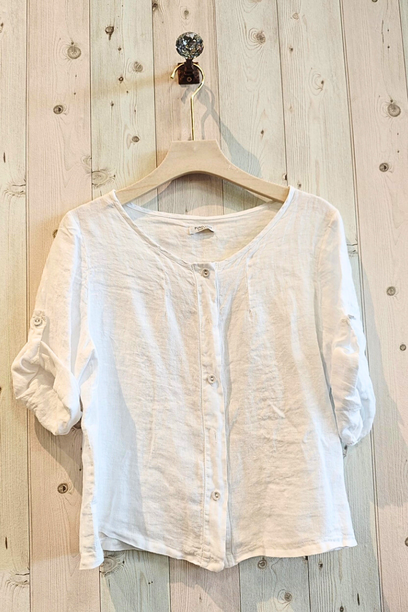 Linen Blouse with Buttons