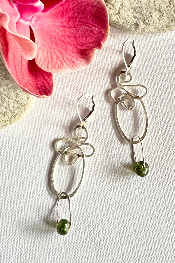 Organic Tourmaline Earring