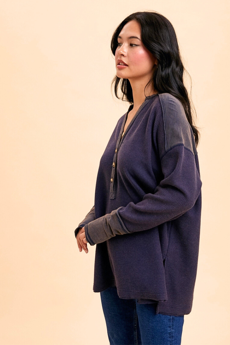 Washed Thermal Henley