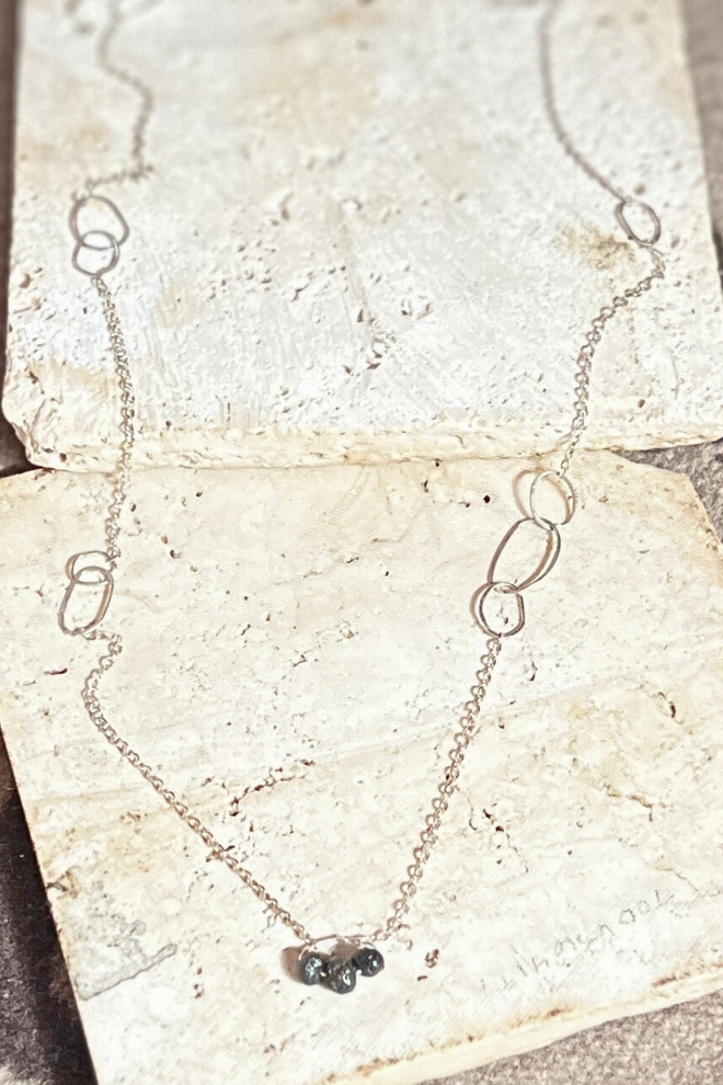3 Raw Diamond Necklace