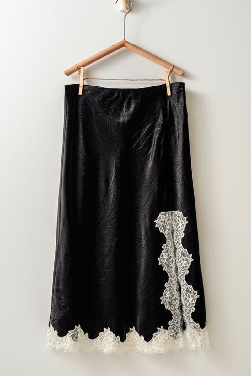 Secret Princess Silk Midi Skirt