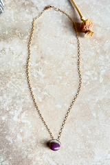Black Opal Pendant Necklace