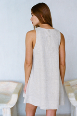 Linen Sleeveless Mini Baby Doll Dress