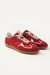 Rife Red Leather Sneakers