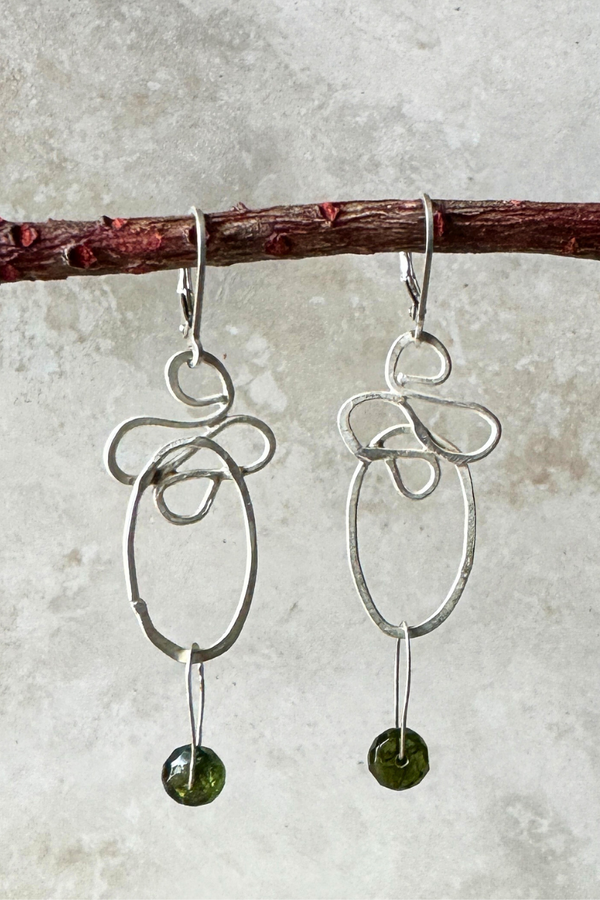 Organic Tourmaline Earring