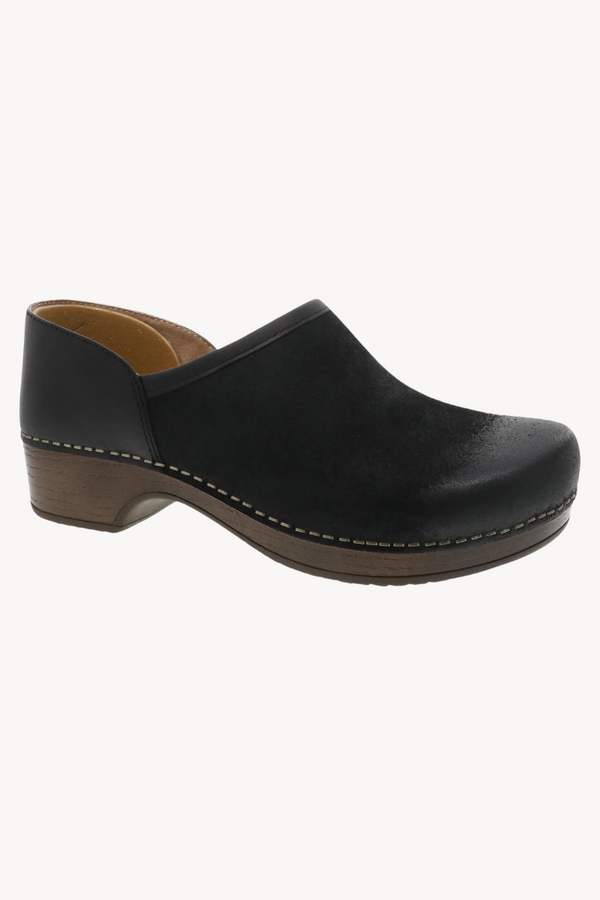 Brenna Burnished Suede Clog