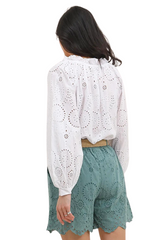 English Embroidery Cotton Shorts