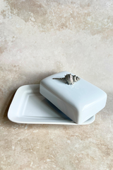 Conch Shell Stoneware Butter Dish