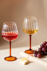 Ribbed Goblet Wine Glass