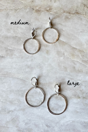 Sterling Circle Earrings