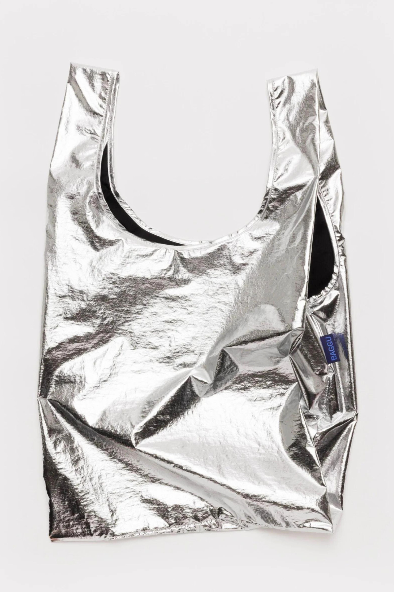 Standard Baggu Metallic Silver