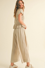 Rayon Smock Waist with Pocket Pants