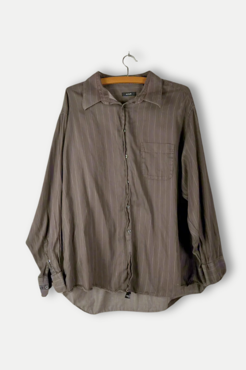 Alfani Brown Button Up