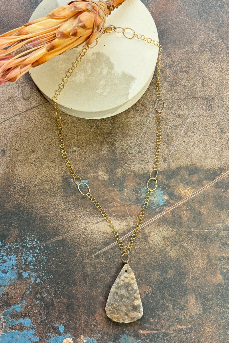 Druzy Triangle Necklace