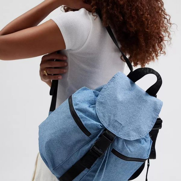 baggu women's canvas mini backpack Bag Charm wallet and a light layer Baggu Drawstring Backpack Baggu Canvas