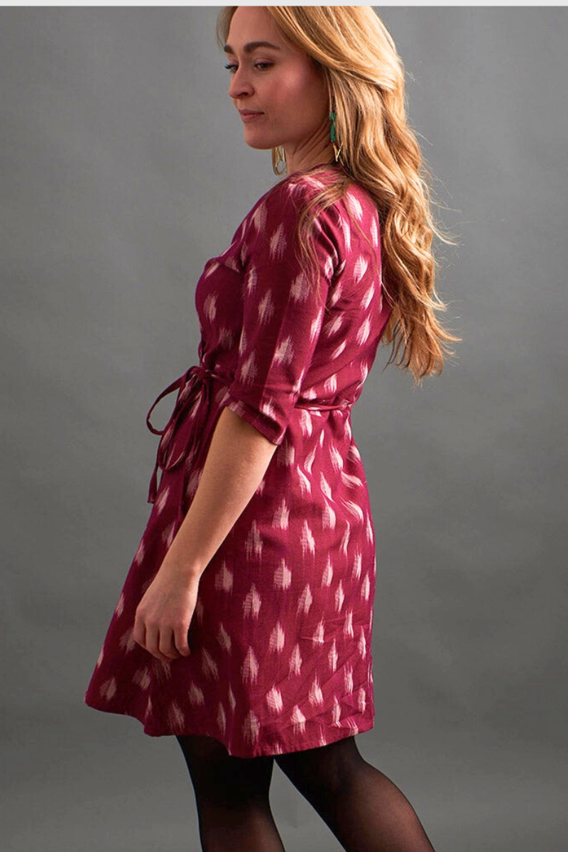 Anaya Wrap Dress Ikat