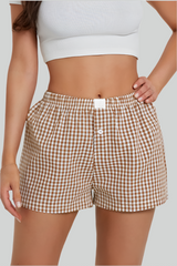 Gingham Pull-On Boxer Shorts